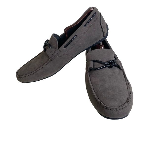 Vance Co Tyrell Mens 10.5 US Slip On Loafers Gray Tru‎ Comfort Foam Driving Shoe - Picture 2 of 15